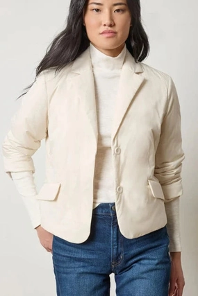 Cold Season Padded Blazer Talc