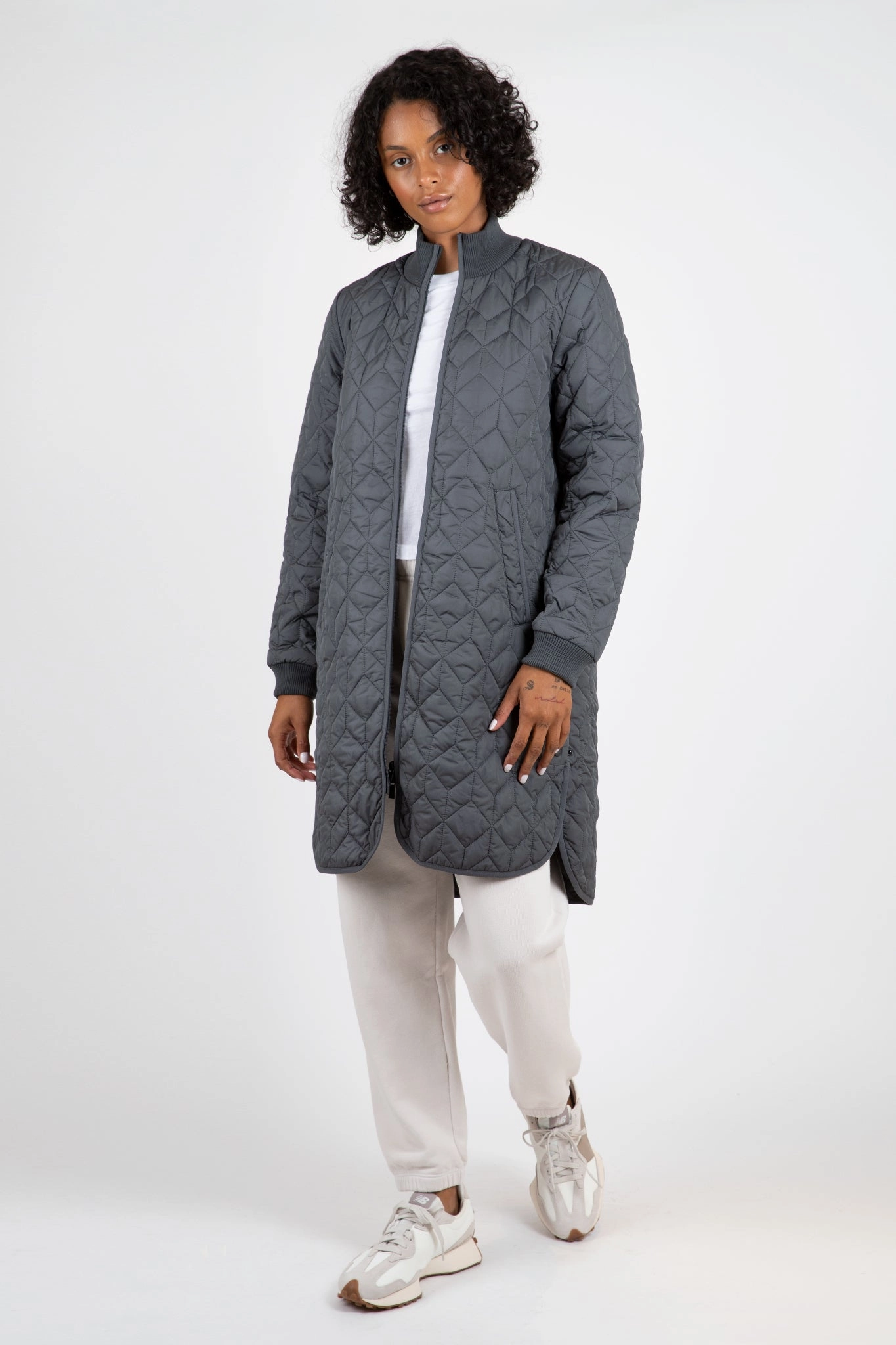 Cold-Weather Comfort Padded Quilt Coat