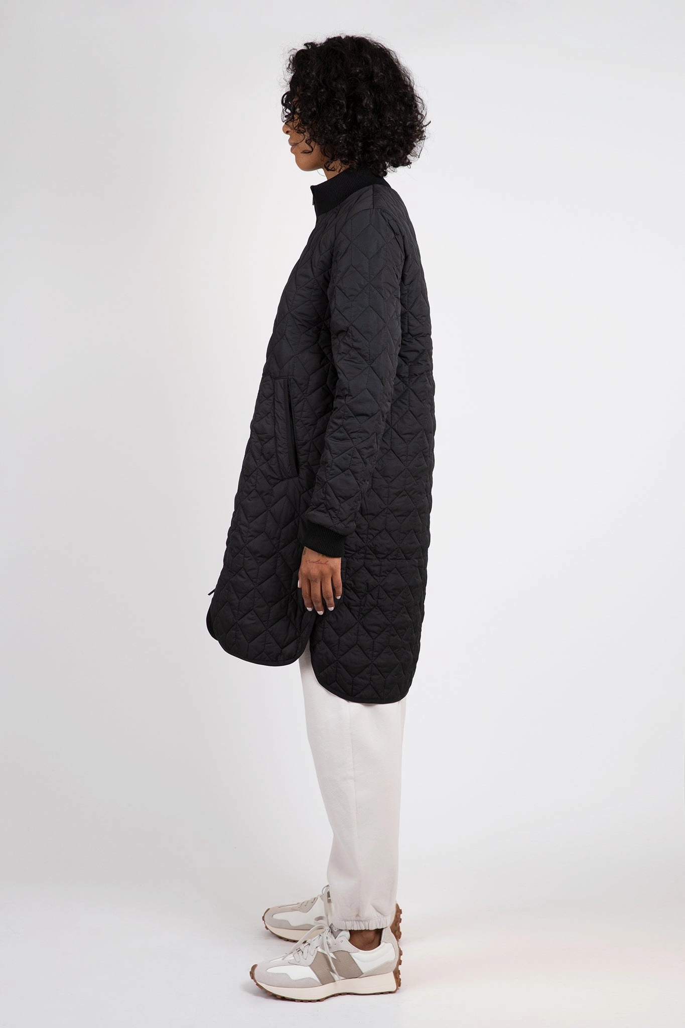 detachable sleeves Padded Quilt Coat