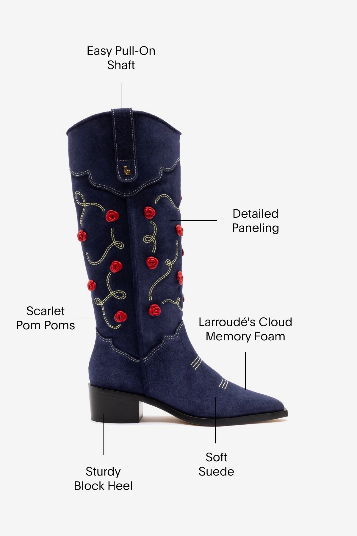 Mud Defense Paloma Boot In Navy Suede