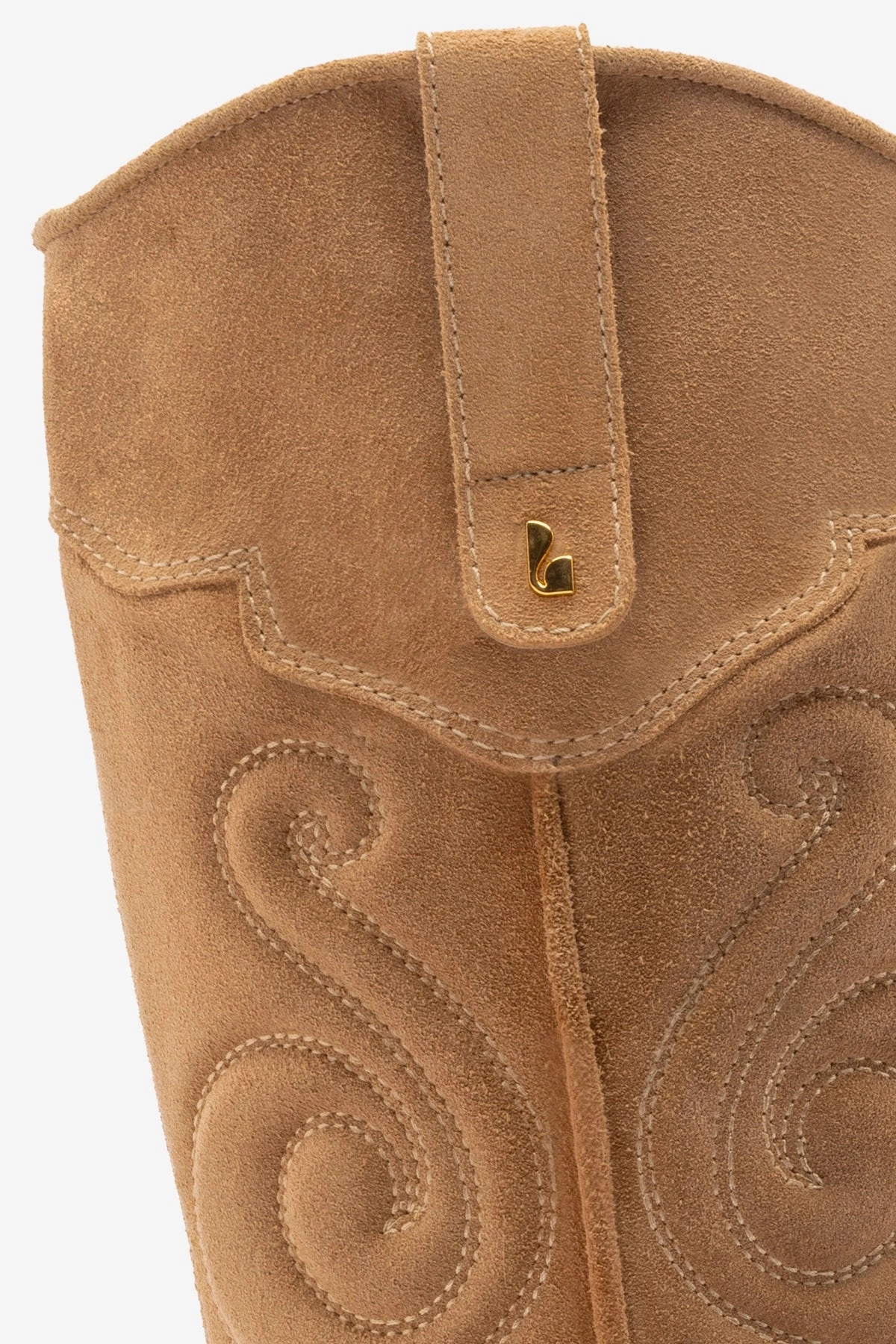 Paloma Boot In Peanut Suede Pure White