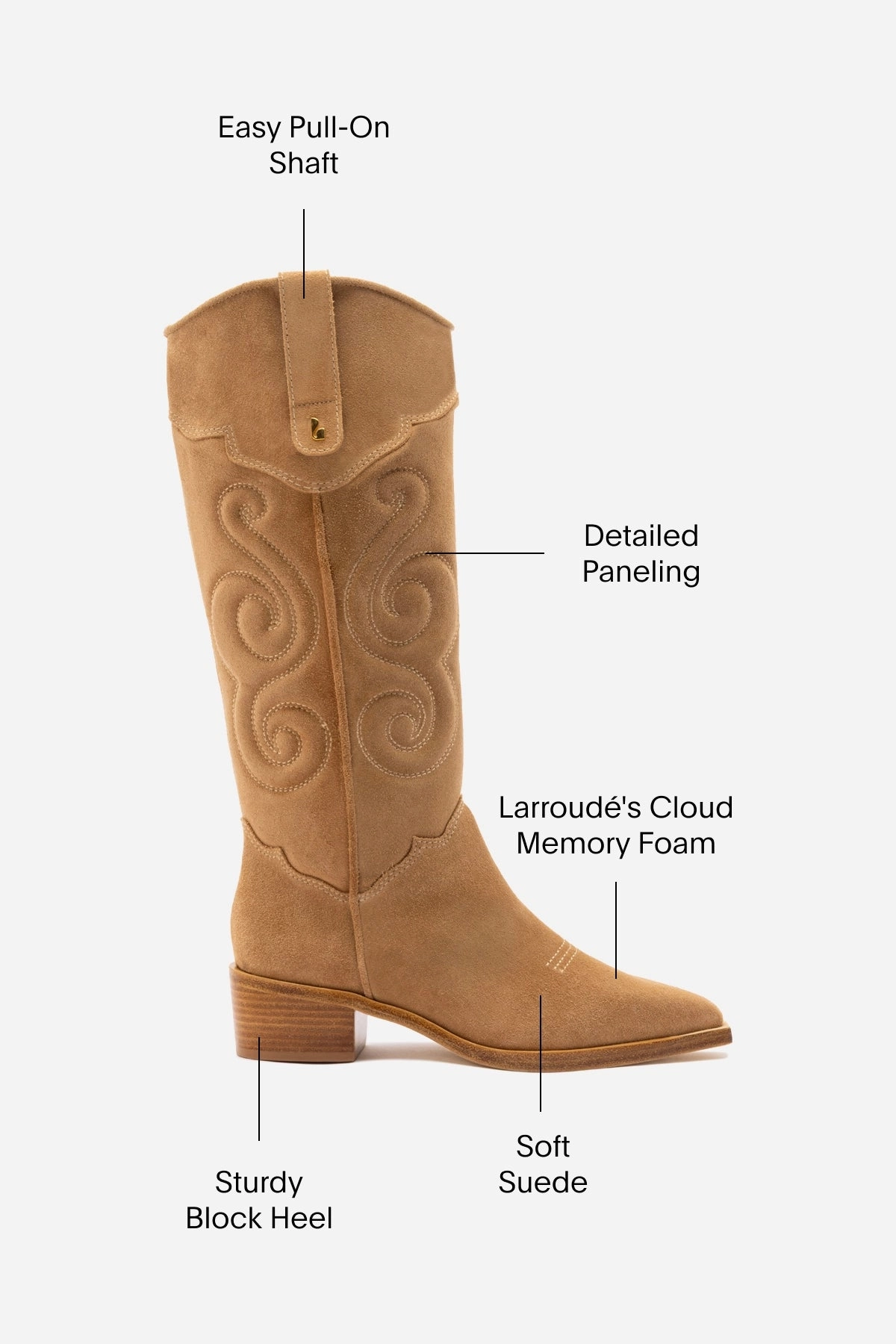 Mesh Upper Beach Walk Paloma Boot In Peanut Suede