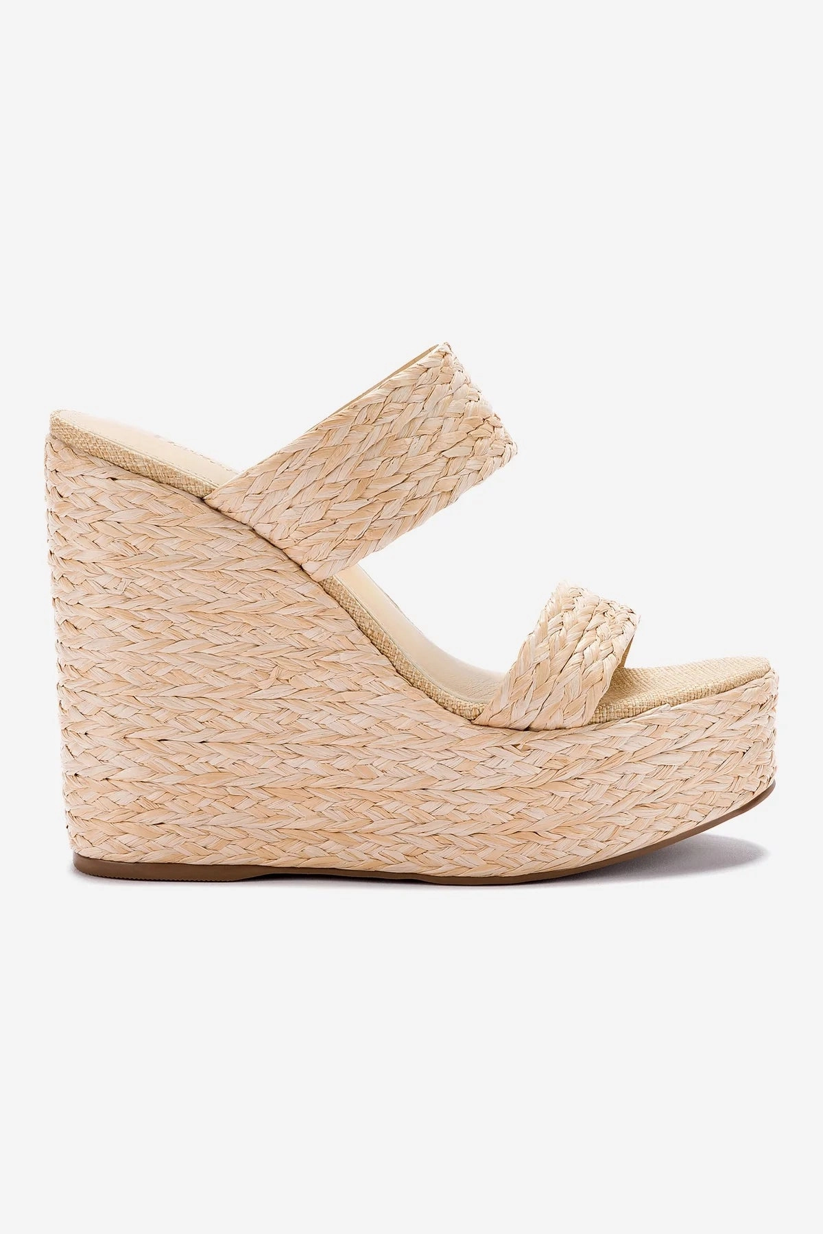 Pamela Wedge In Natural Raffia Classic Flip-flops