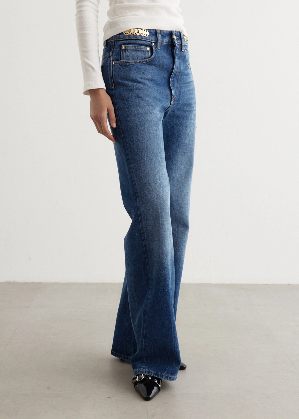 Natural Fit Pantalon Dark Denim Jeans