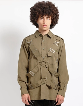 FlexibleCuff PARACHUTE SHIRT JACKET ARMY