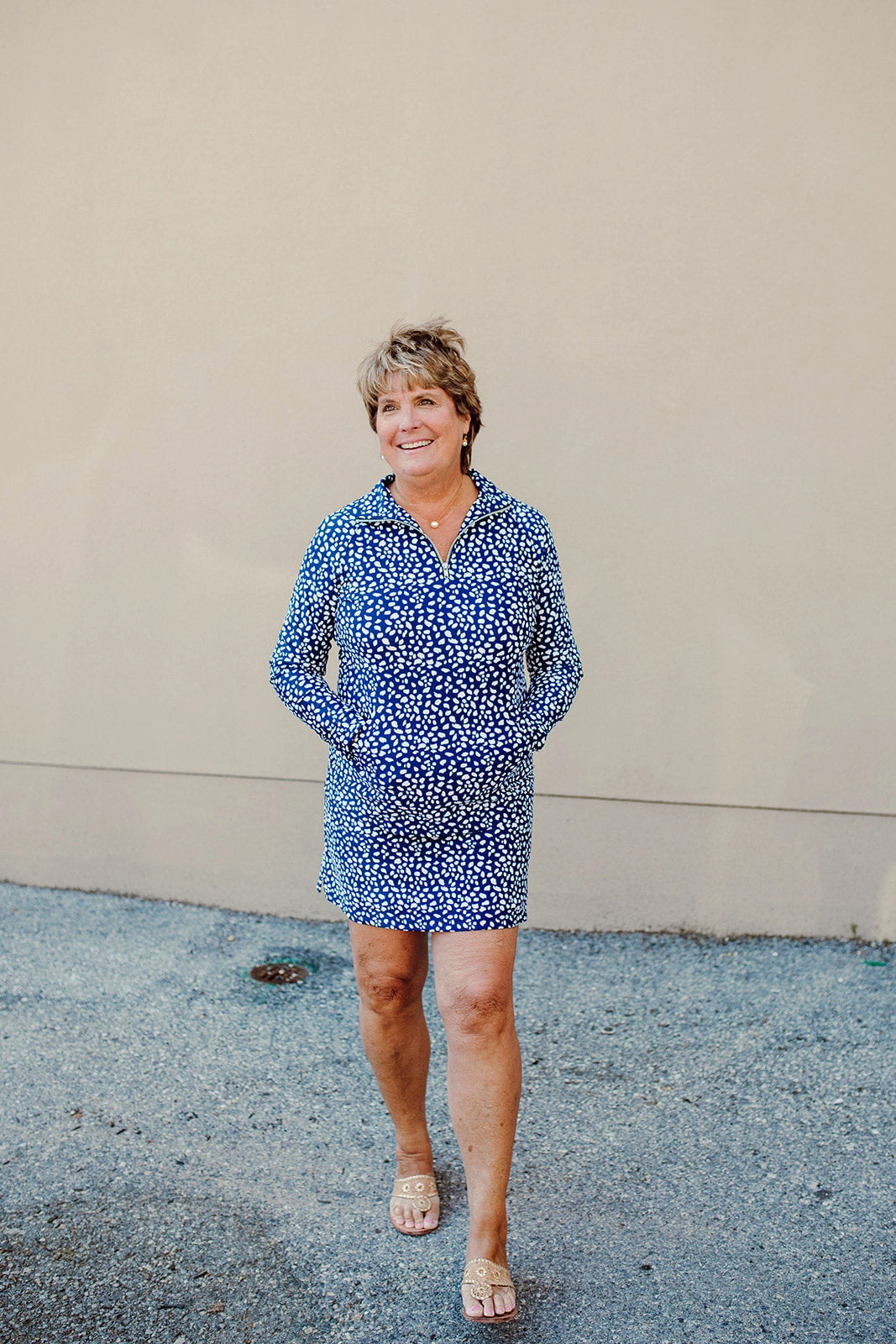 Relaxed Dress Parker Pullover Navy Small Diana's Dot