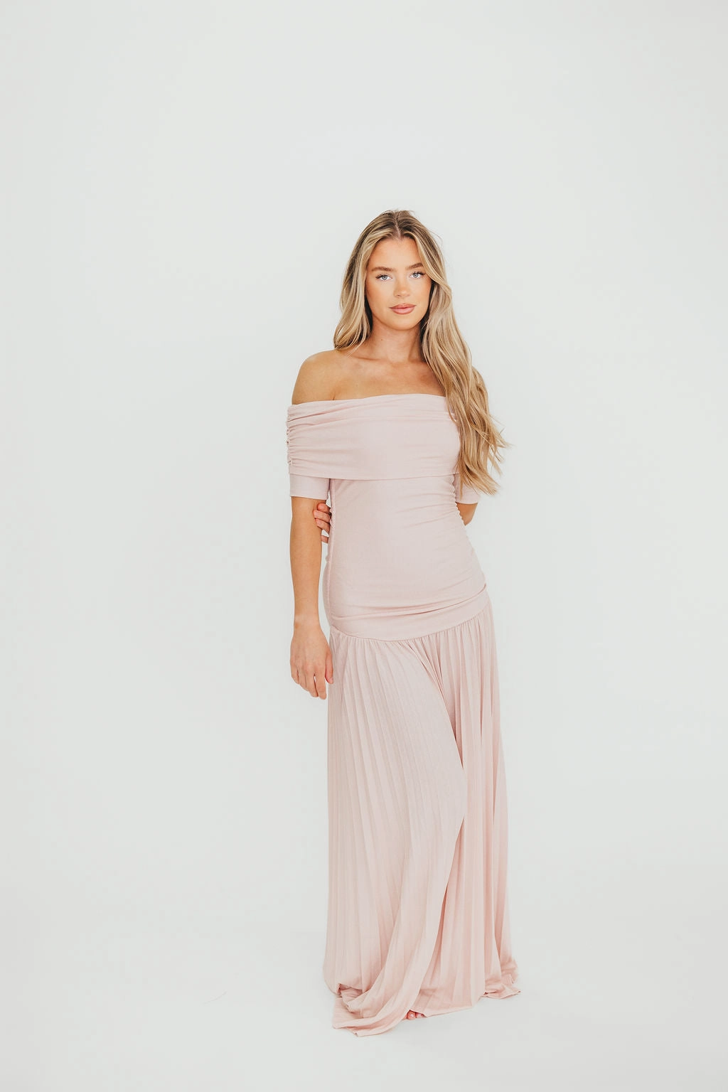 The Lennox Maxi Dress in Dusty Pink Neutral Layer