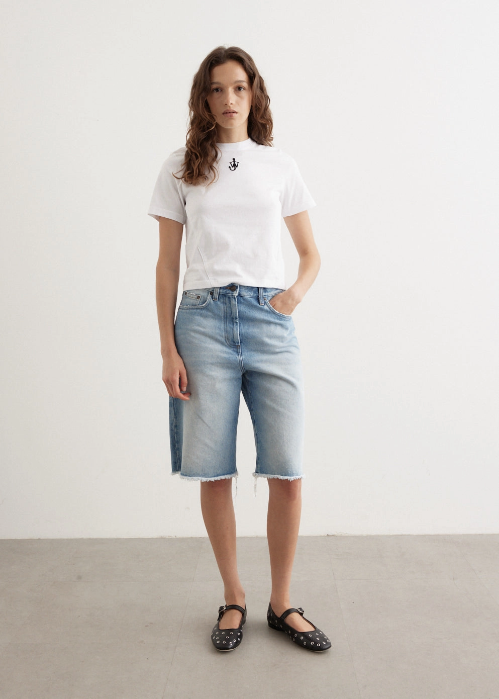 Pasti Denim Shorts Reinforced Stitching Details Closet Must