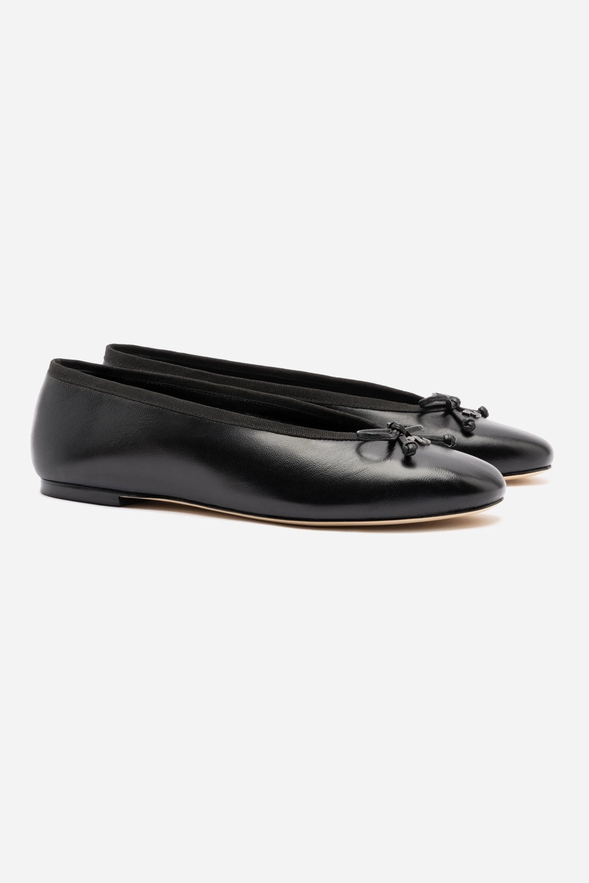 Pavlova Ballet Flat In Black Leather Lightweight Casual Shoes