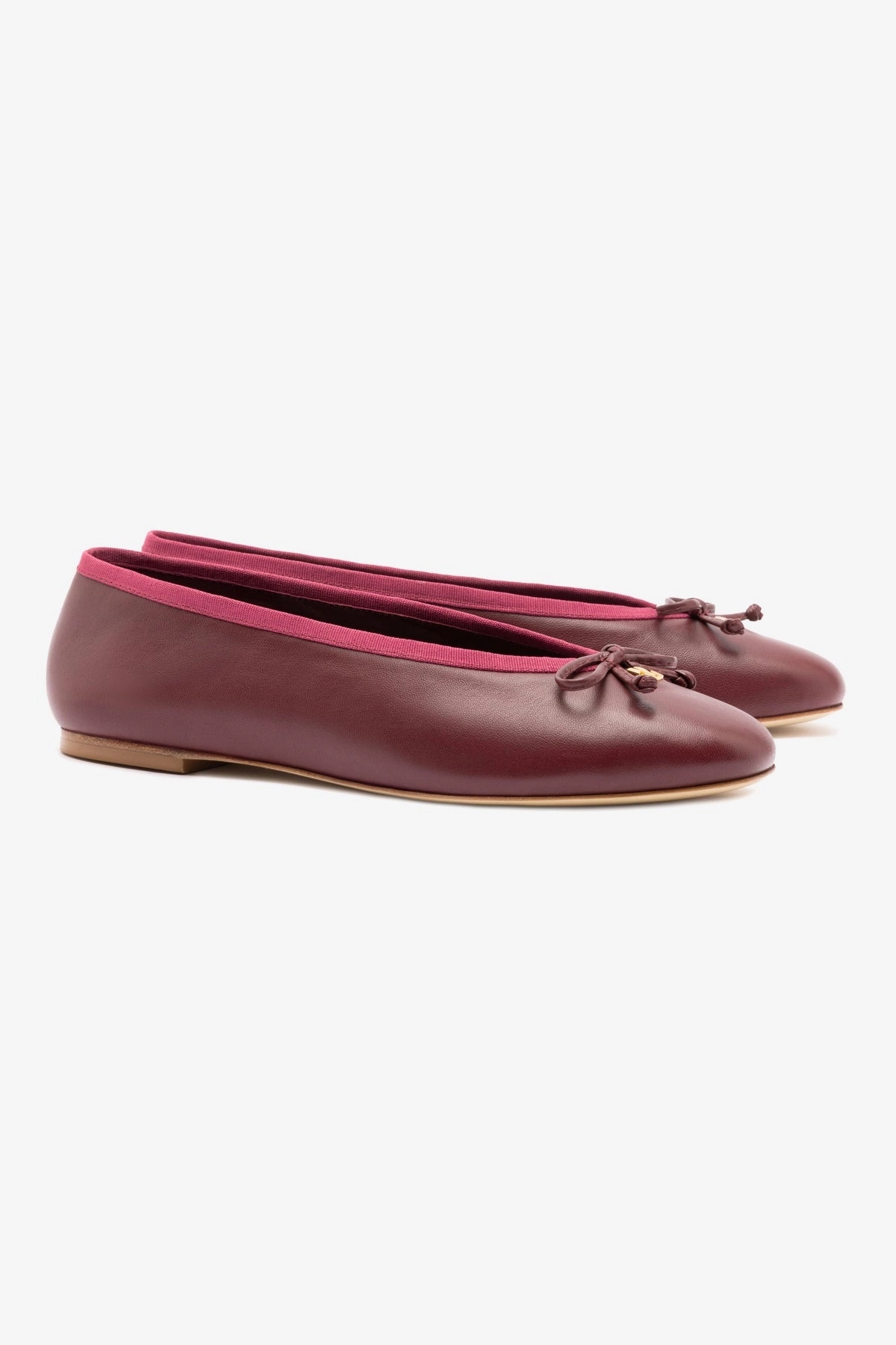 Pavlova Ballet Flat In Burgundy Leather Lightweight Shoes