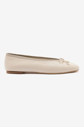 Pavlova Ballet Flat In Mushroom Grey Leather Cold Block Shore Line