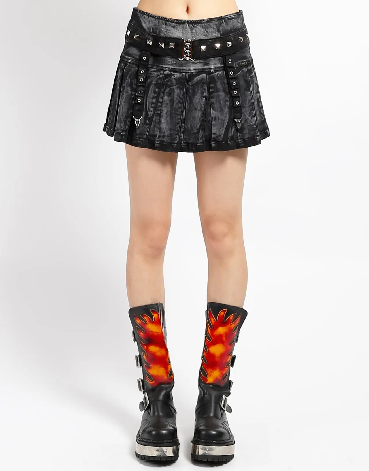 Full Flex Air Flow PEACE PLEATED SKIRT BLACK