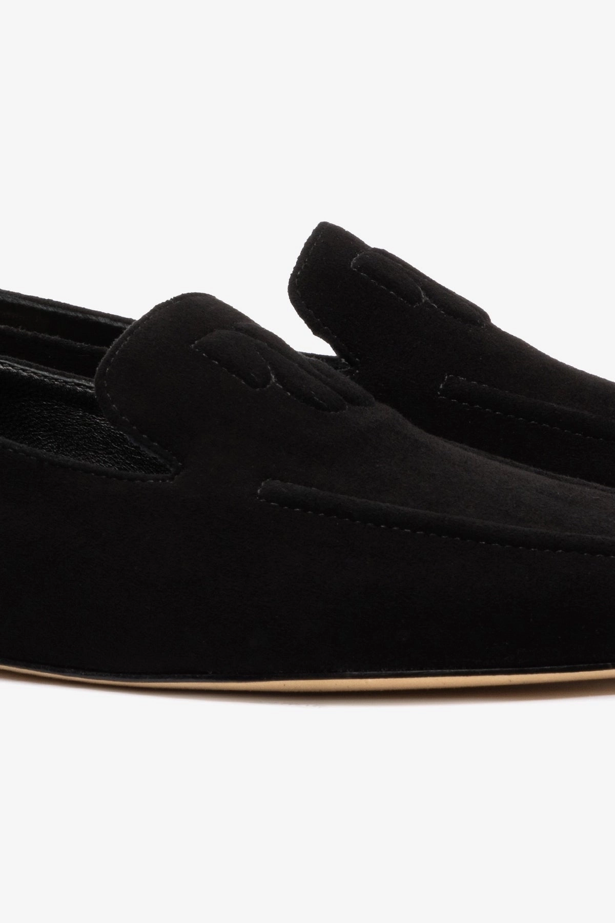 Penny Loafer In Black Suede Commuter Look