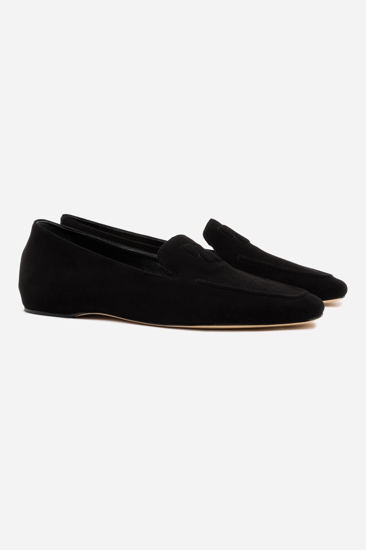 Penny Loafer In Black Suede Pebble Grain Light Flex