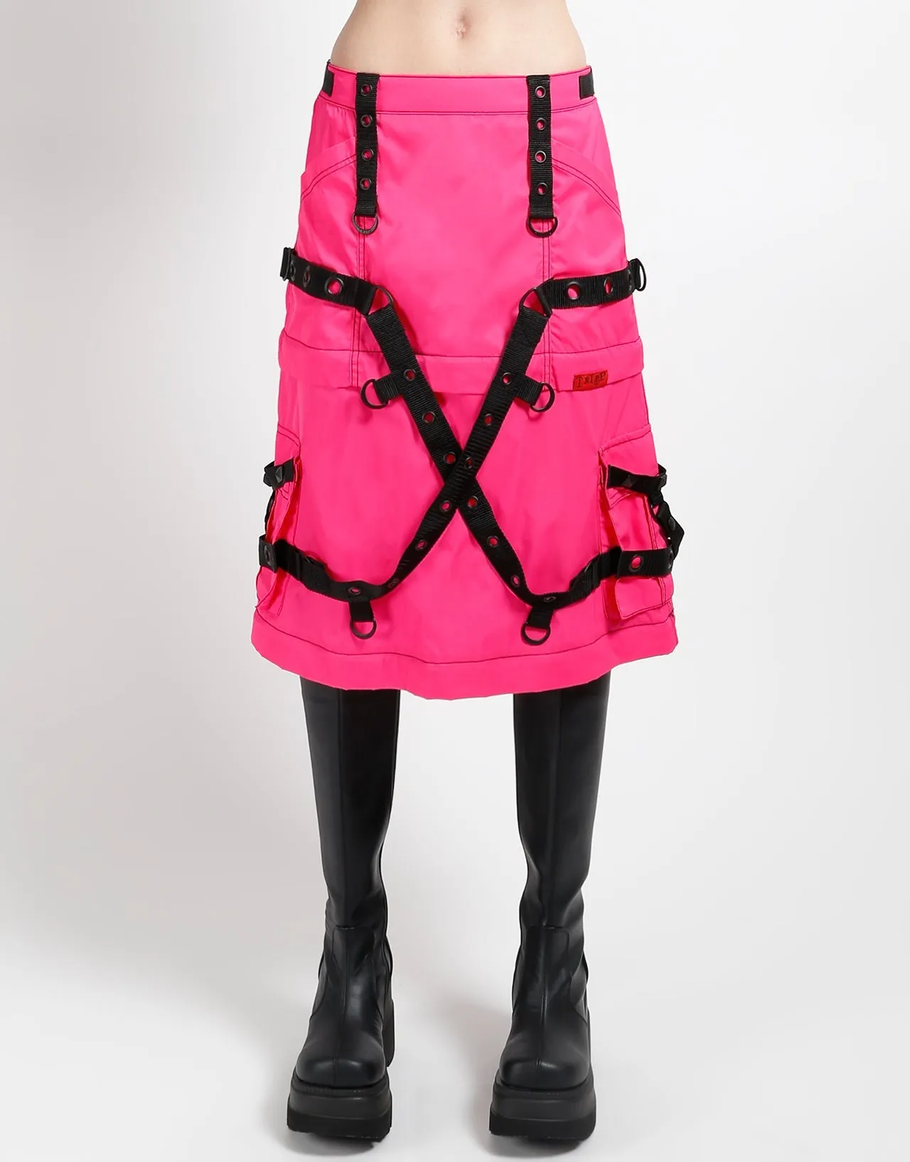 Urban Edge ZIP OFF MEGA NYLON SKIRT NEON PINK