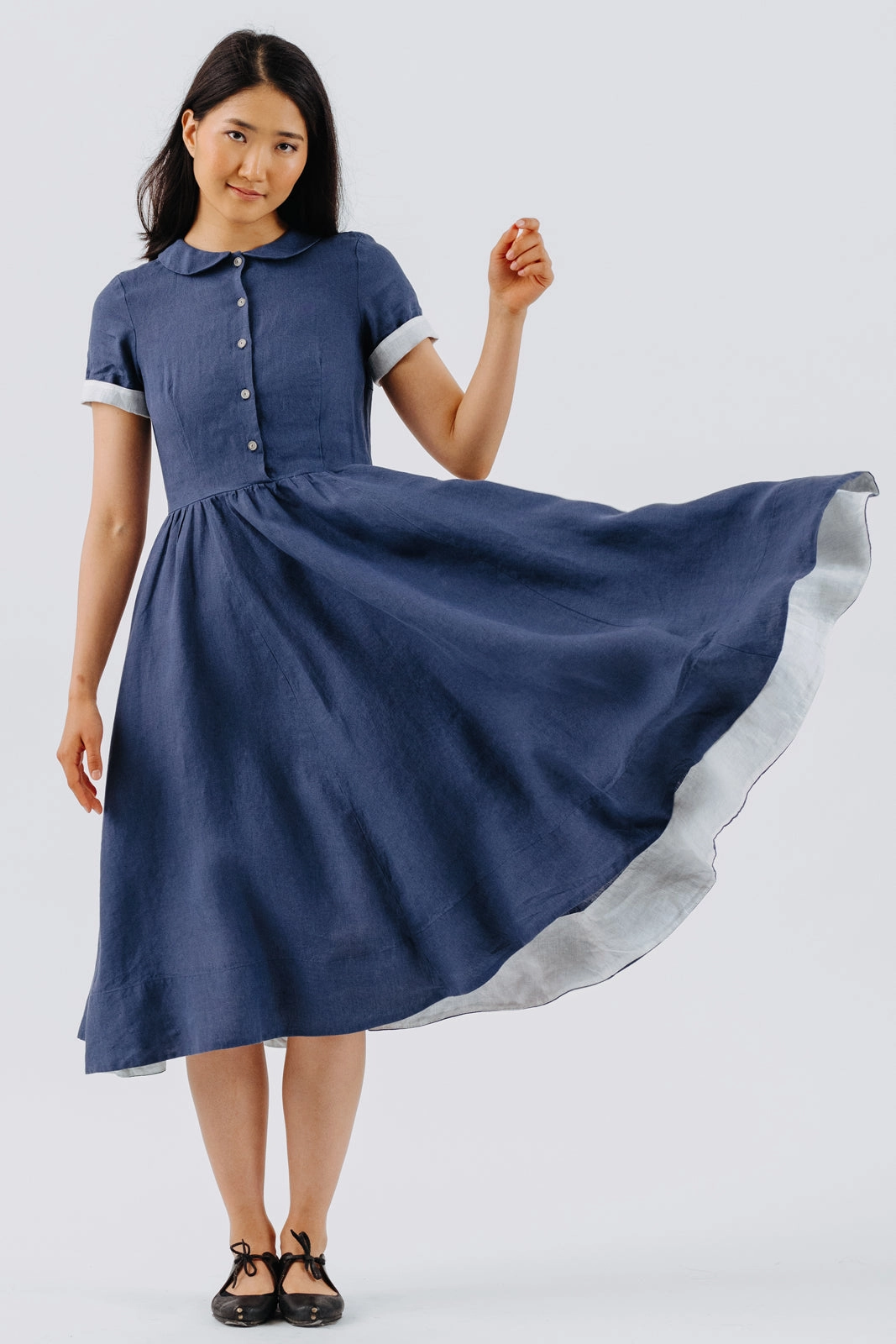 Classic Dress, Short Sleeve Casual Look Soft Balance