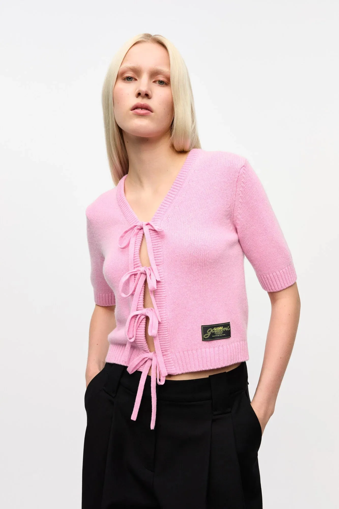 Pink Future Wool Mix Cardigan Effortless Layer Comfy And Warm