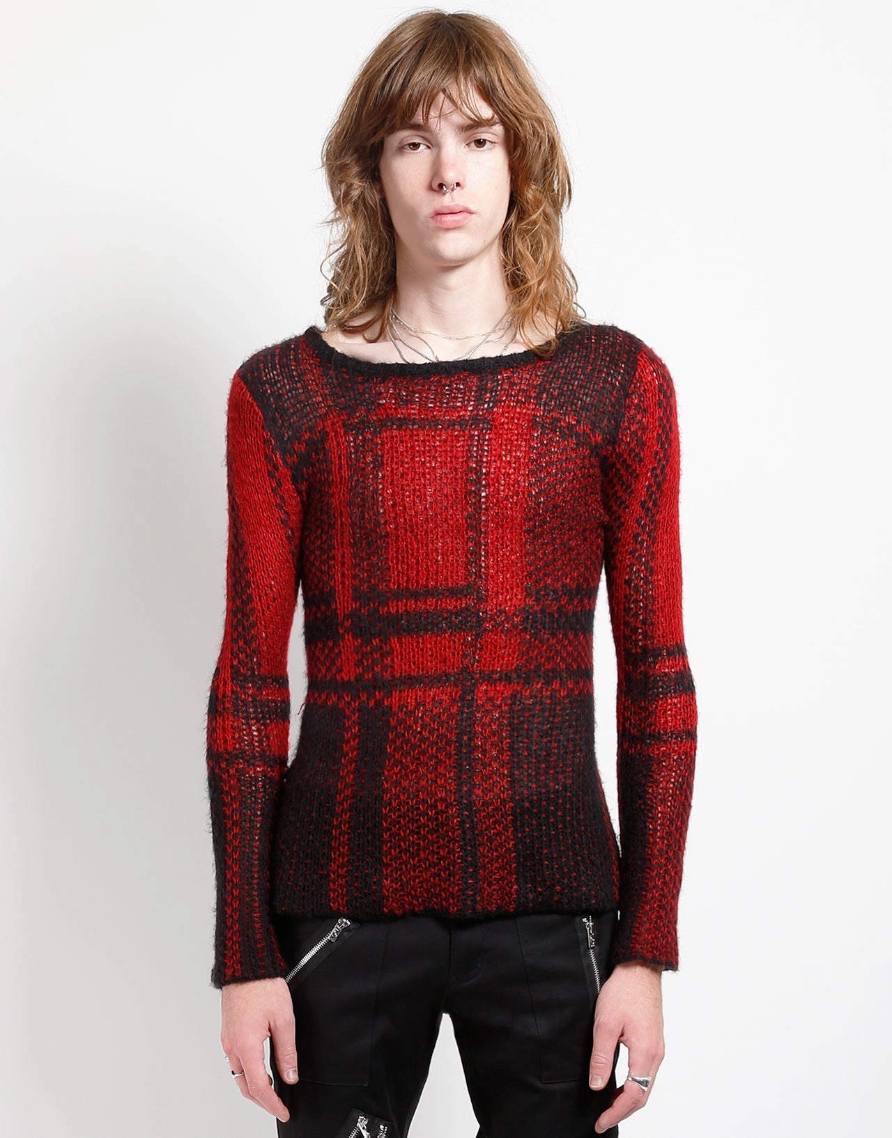 PLAID SWEATER Sun Protection Fabric