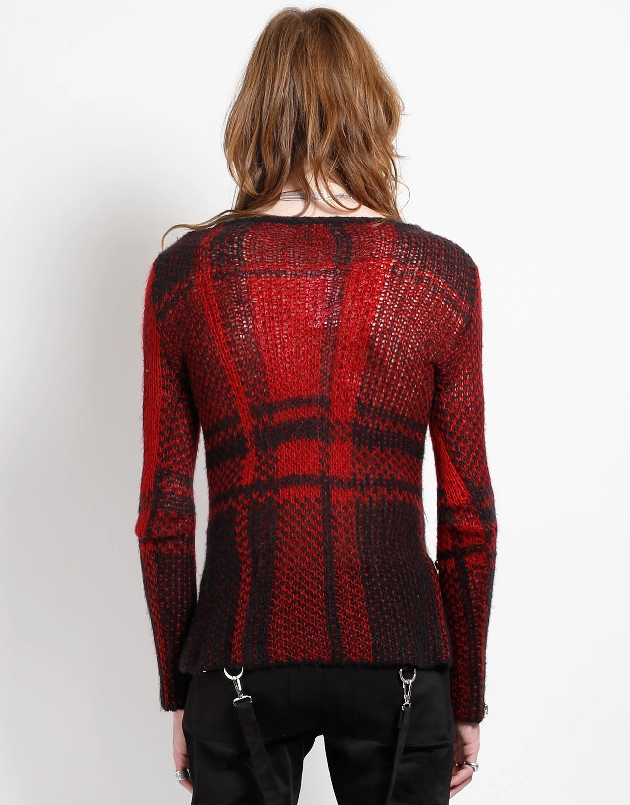 Eco Friendly Fabric YarnDyed Stripes PLAID SWEATER