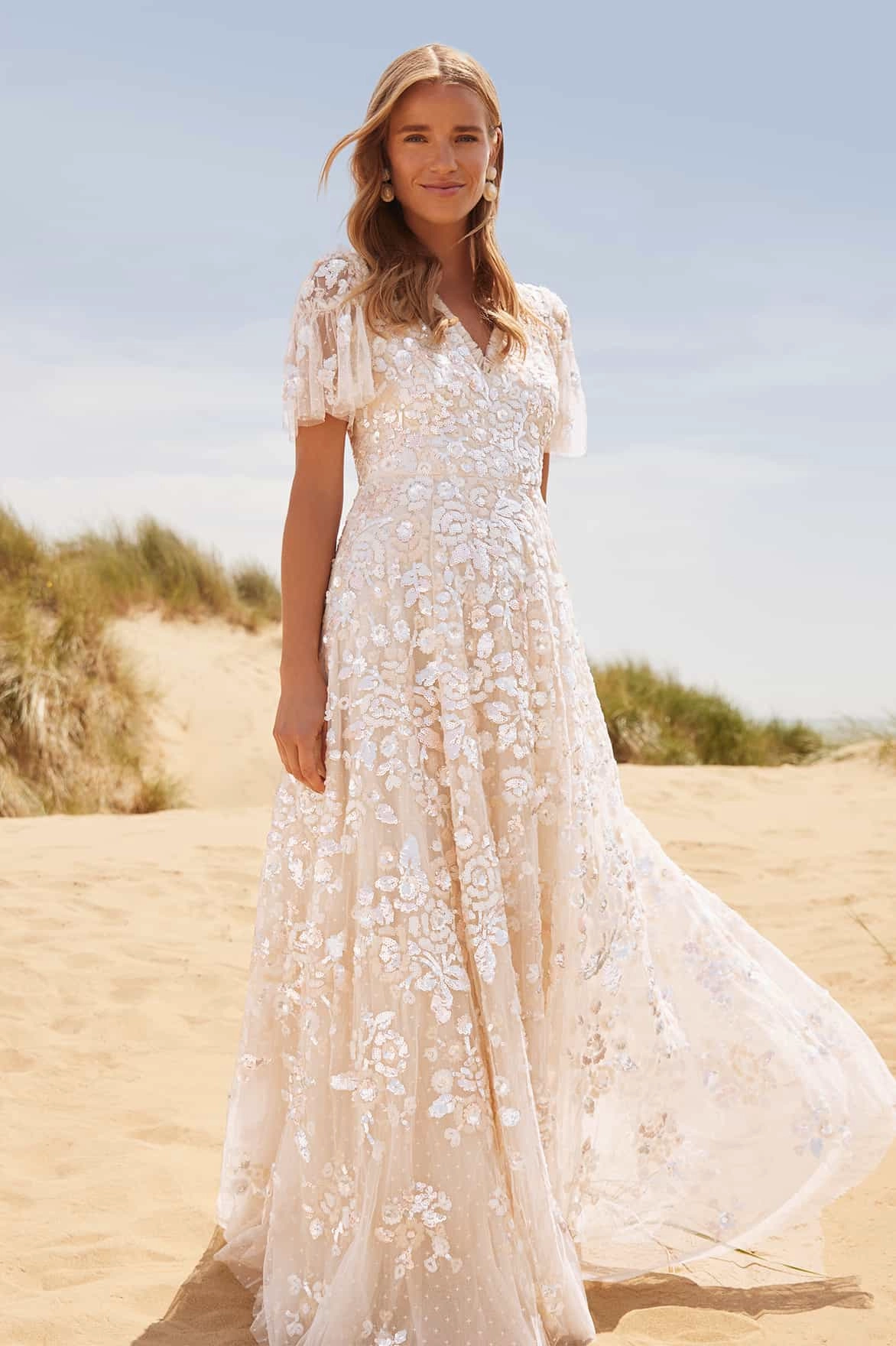 Sequin Paradise Short Sleeve Gown Bold Touches Chic Wear