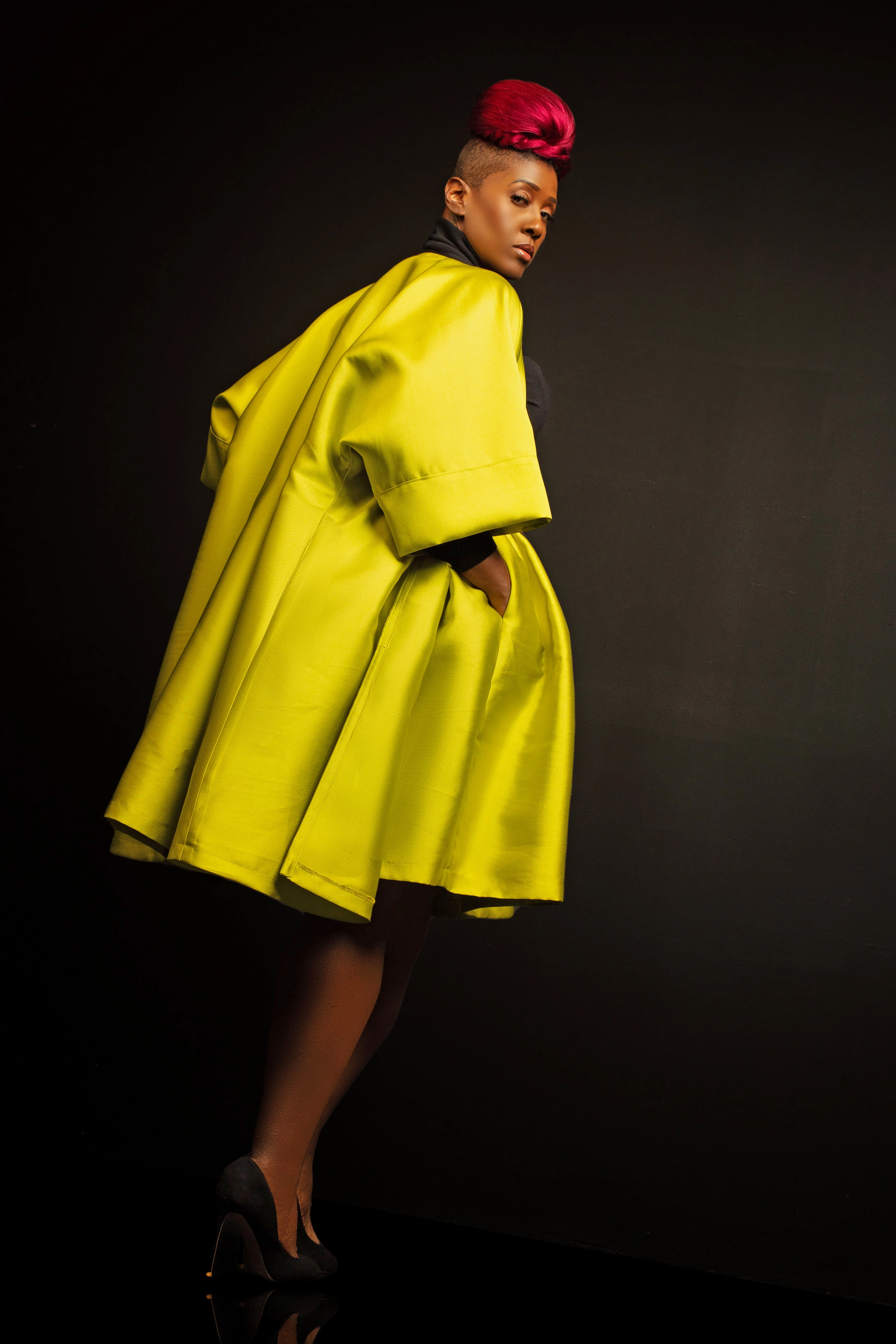 PLUS SIZE OVERSIZED EVENING JACKET- JIBRI AdjustableHood