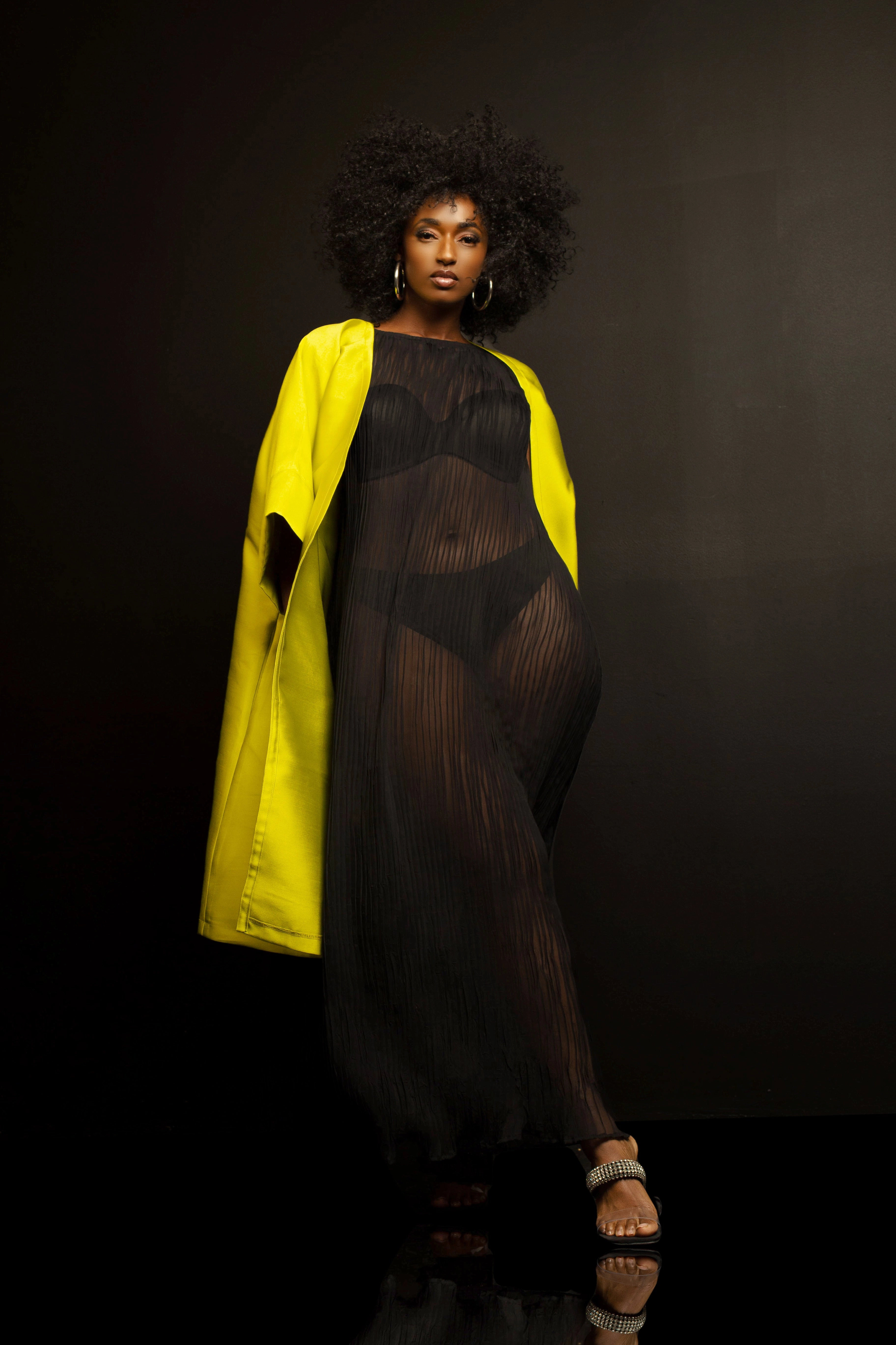 FlexibleHoodDesign PLUS SIZE OVERSIZED EVENING JACKET- JIBRI