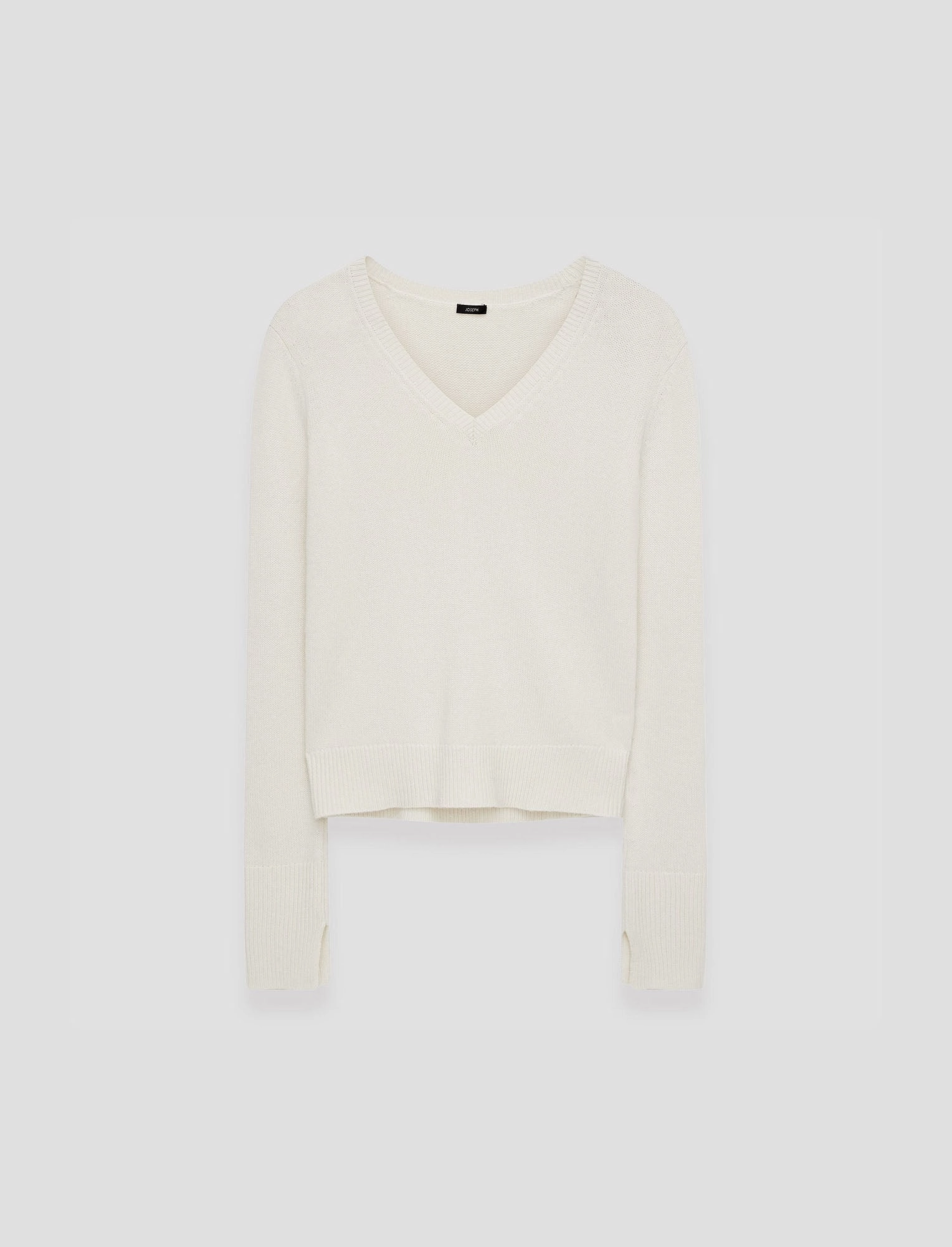 Pure Cashmere V Neck Jumper Soft Microfiber Surface