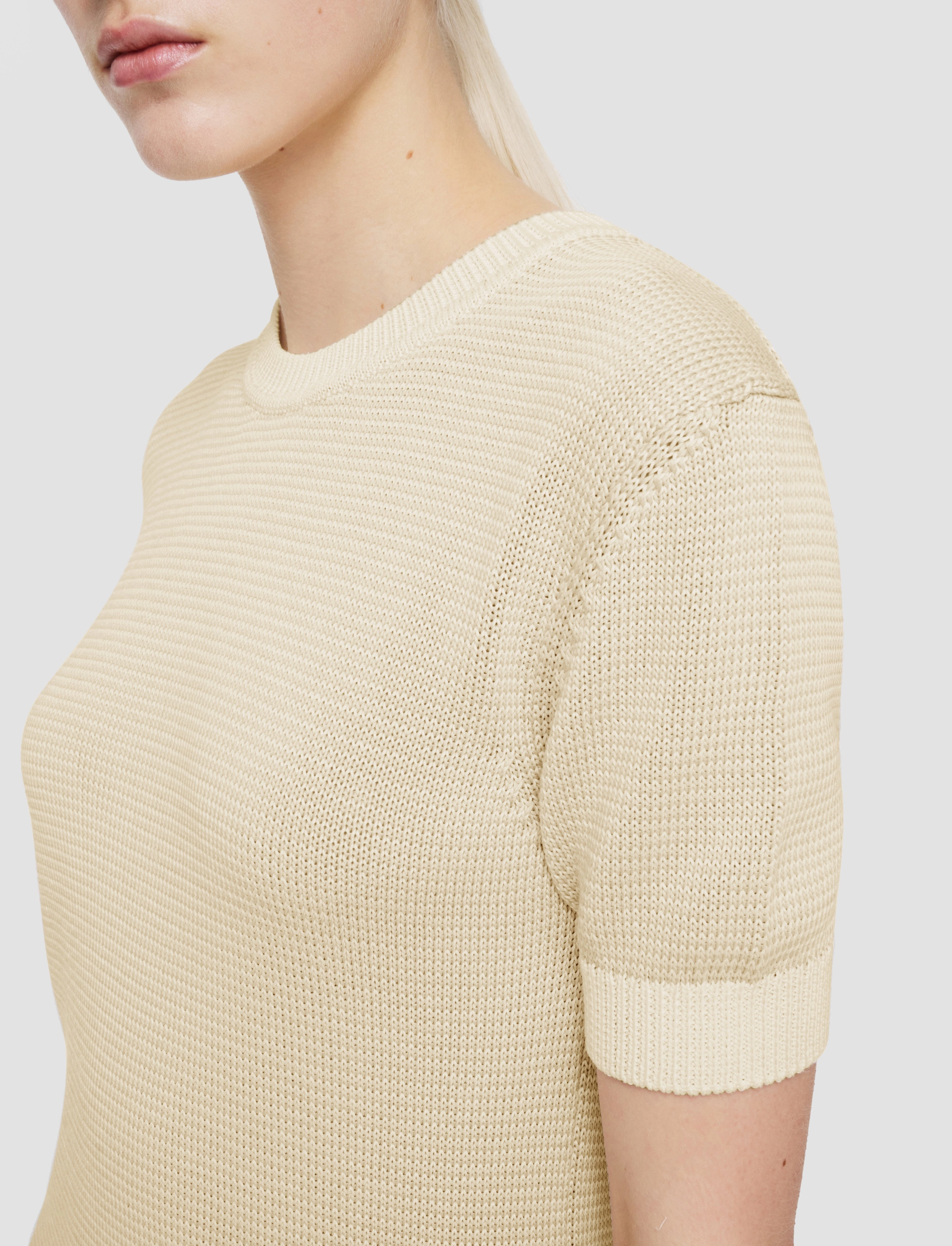 Street Warmth Mid layer Micro Stripe Knit Top