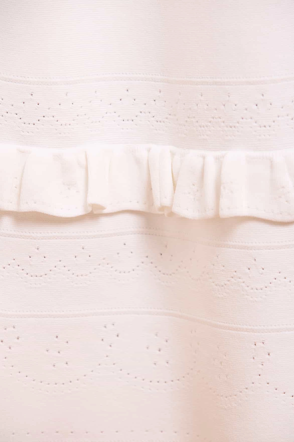 Pointelle Trim Knit Skirt Warm Essentials