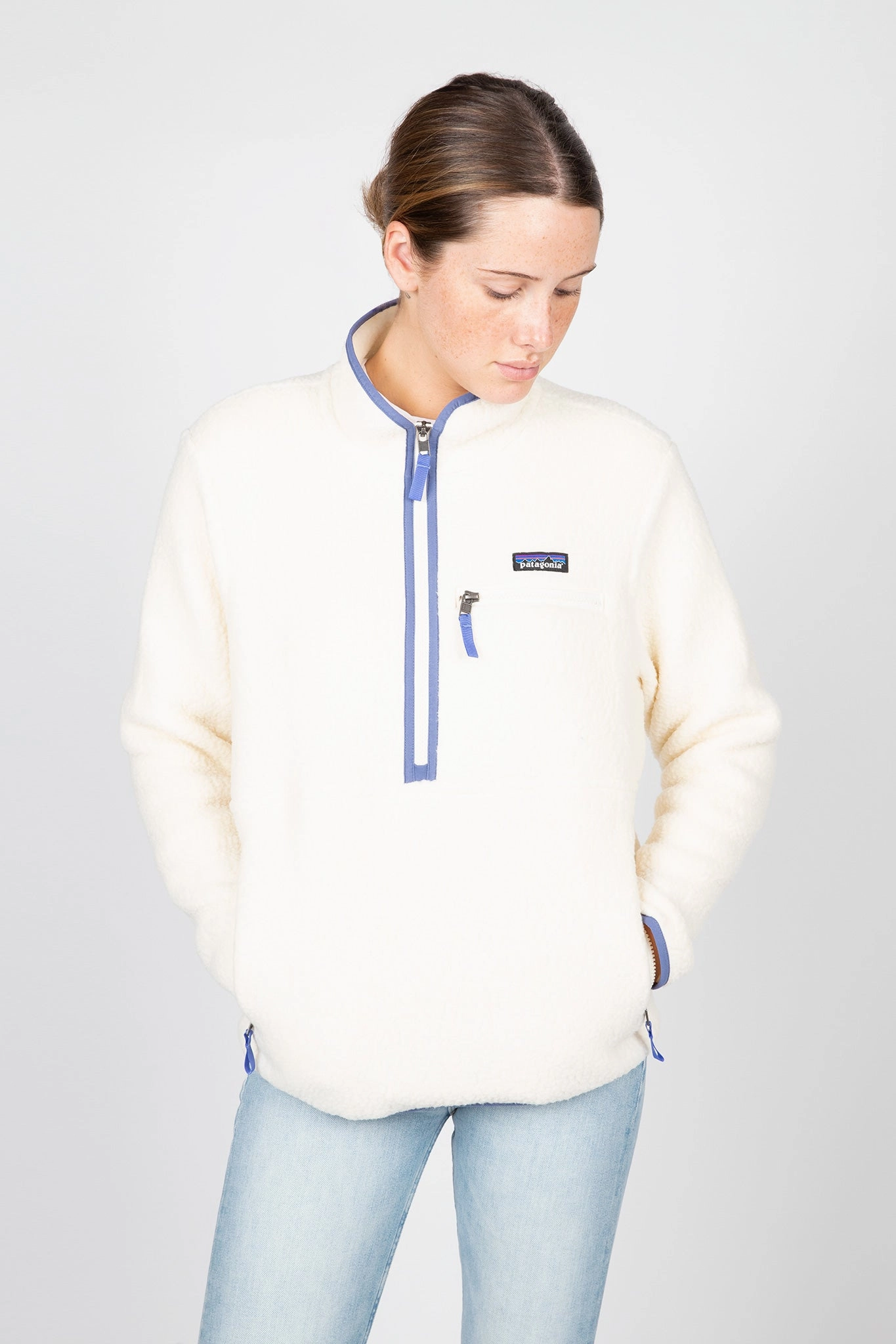 Stylish Shield Retro Pile Fleece Marsupial