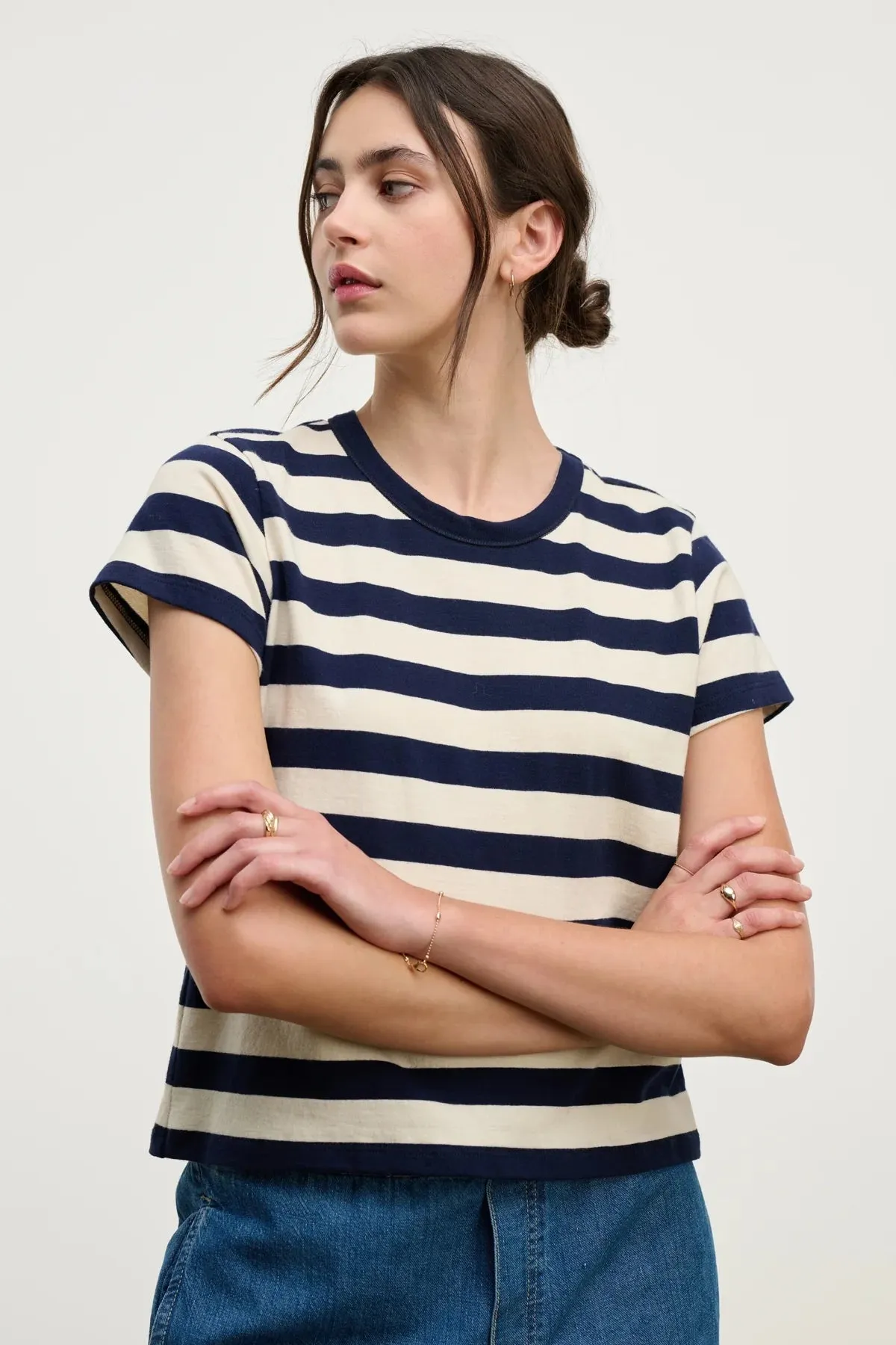 SoftenedNeckline Active Outfit Style Anais Tee