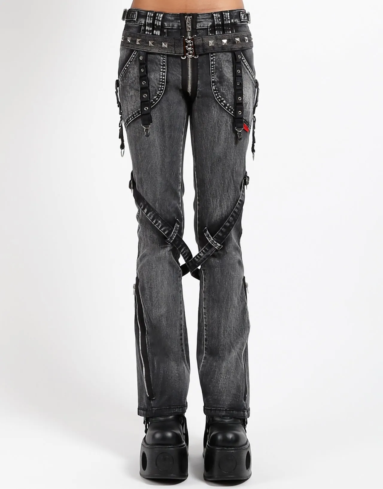 Reflective accents Quick Move POWER BELT PANT BLACK MECHNICAL WASH