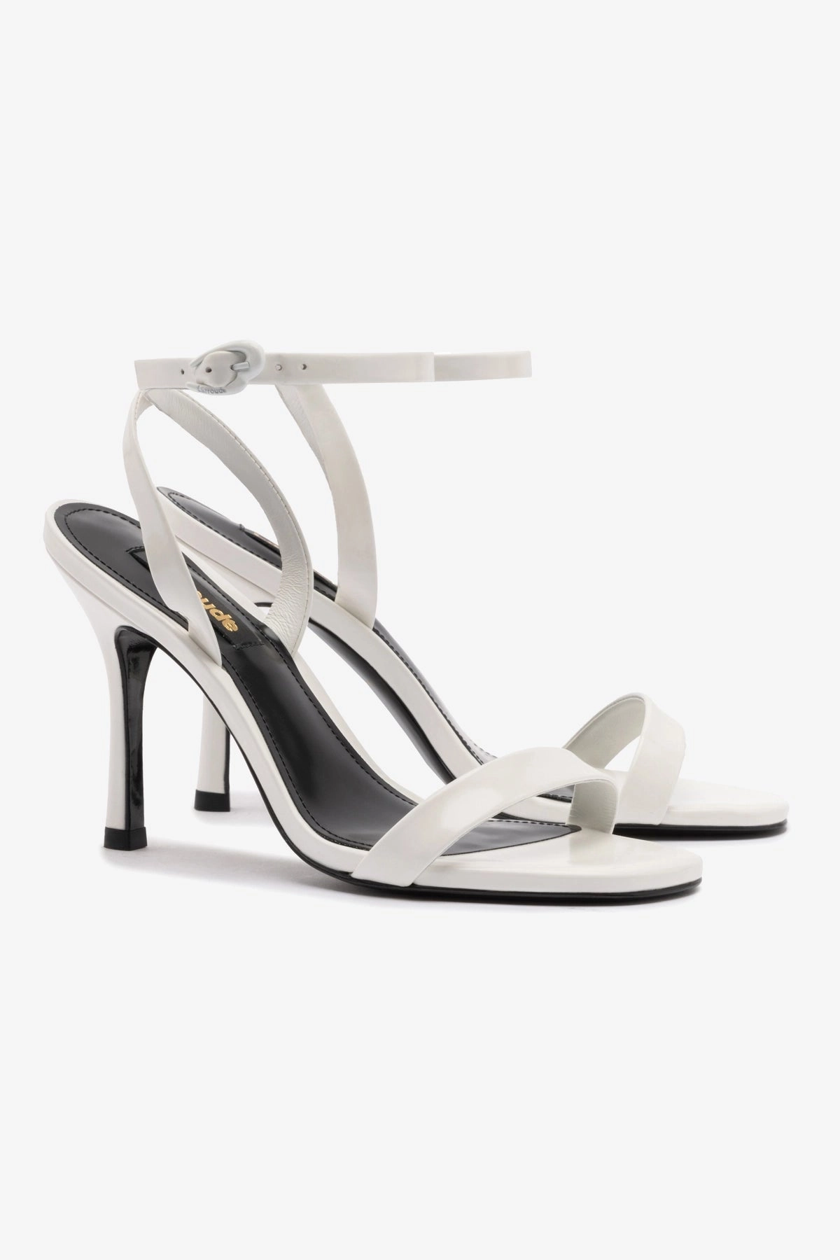 Veronina Sandal In White Patent Leather Phthalate Free Materials