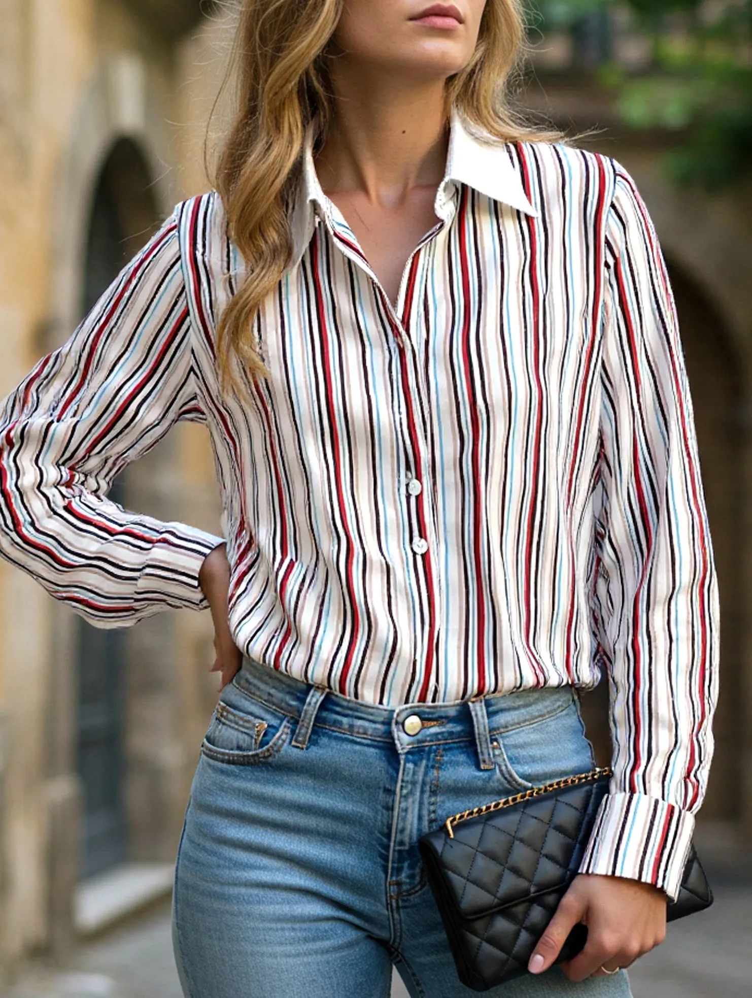 Plaid-collar shirt Comfort and Fit Effortless Fit