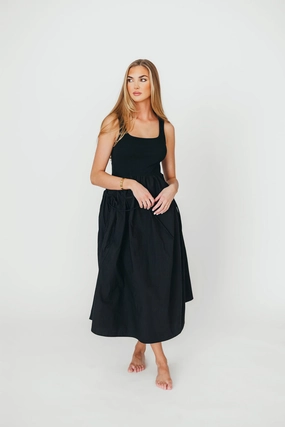 Lucca Midi Dress in Black *Final-Sale* Move Free