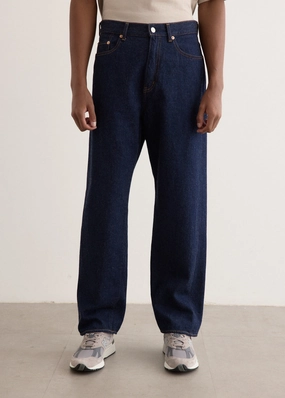 13oz Double Wash Straight Fit Jeans Neutral Daily Wear Adult Fashion Plain style