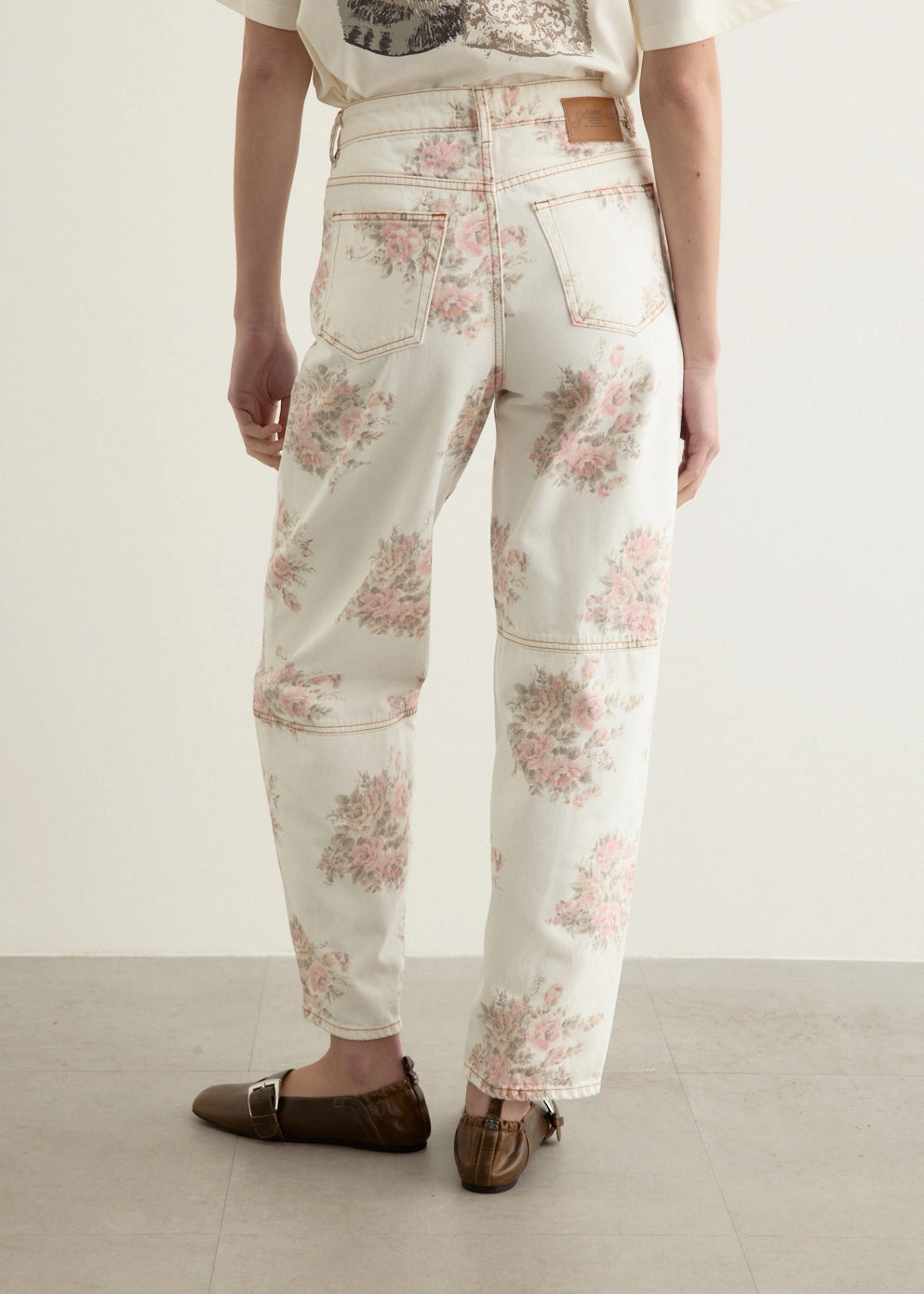 Print Denim Stary Jeans Reliable Layer Couple Look Eco Friendly