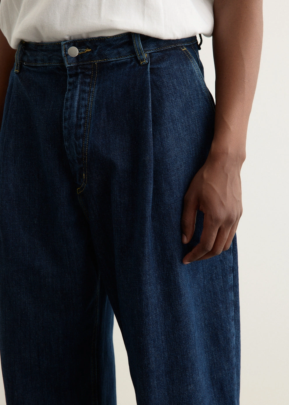 Puch Single Pleat Pant Crosshatch Stitching