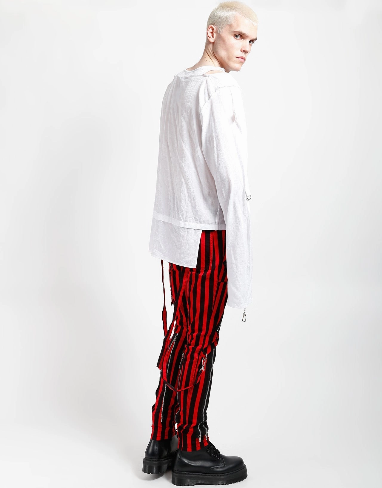 PUNK TOP WHITE StretchFabric Trendy Look