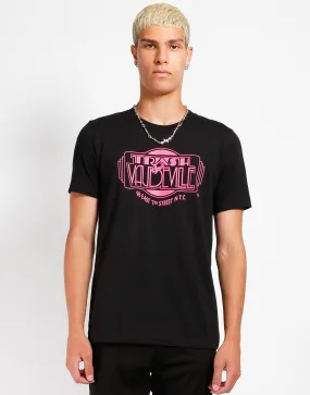 Black & Pink Trash & Vaudeville Logo T-Shirt Functional Comfort