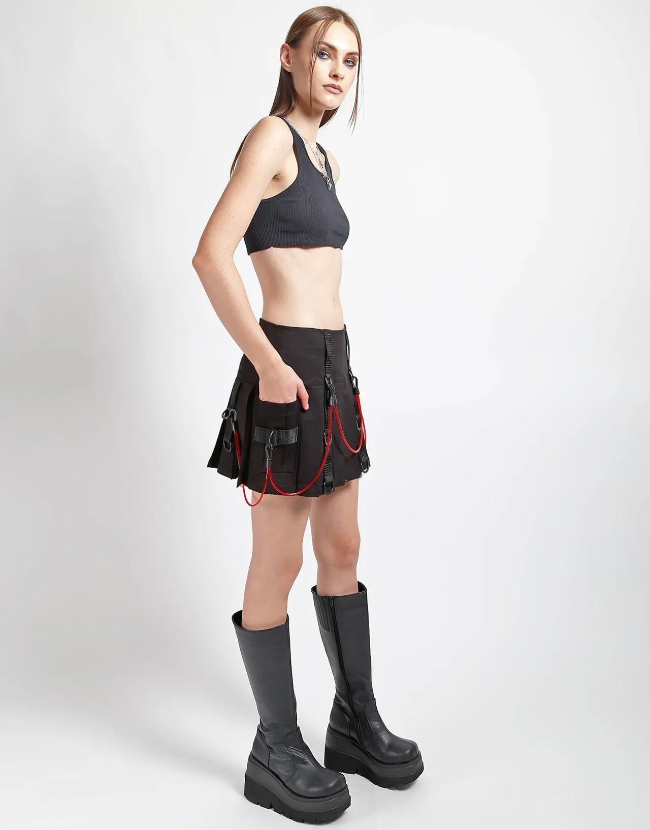 Easy Stretch Fit TRANSFUSION PLEATED SKIRT