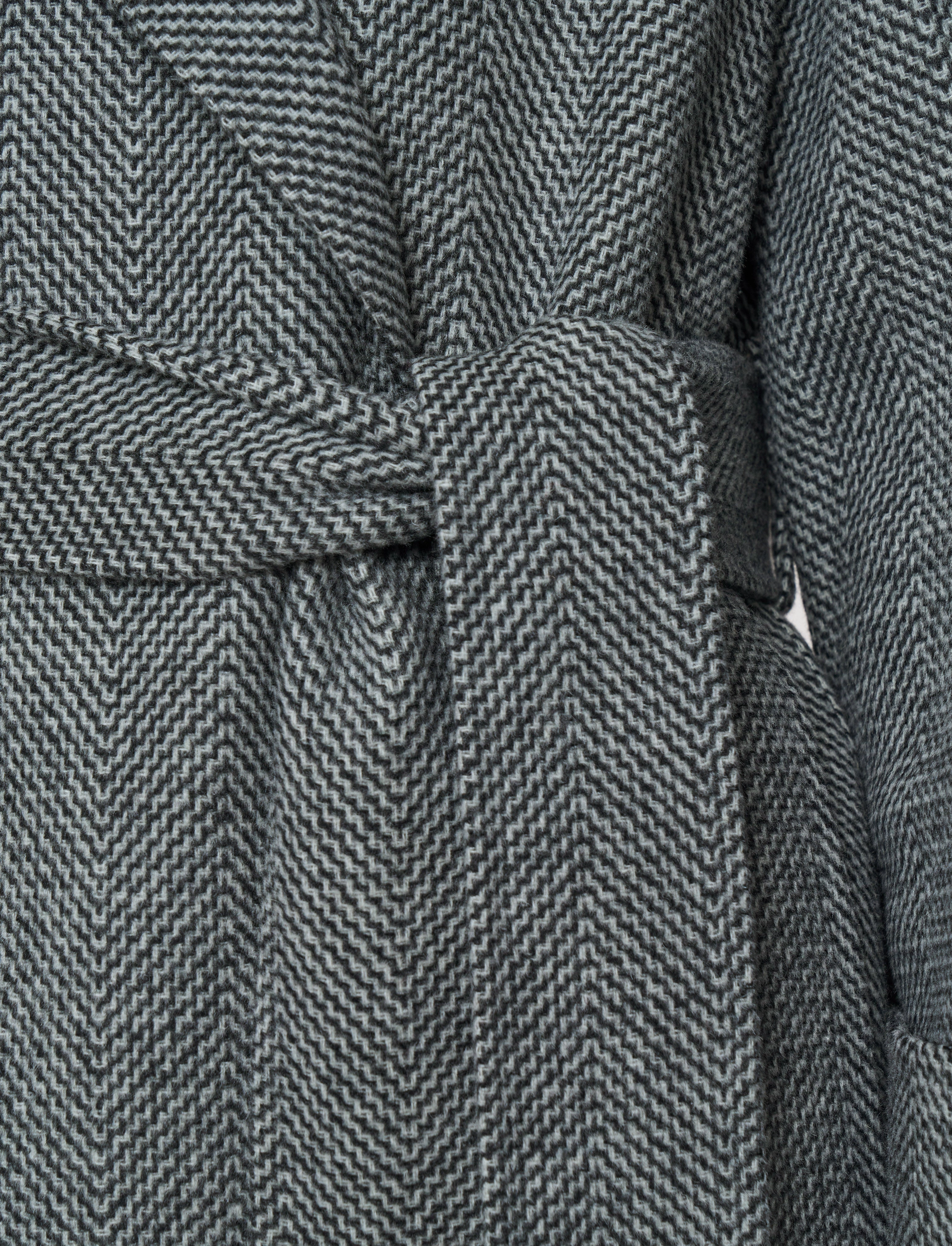 Abrasion Resistant Panels Light Activated Cooling Navarre Linear Double Face Wool Coat