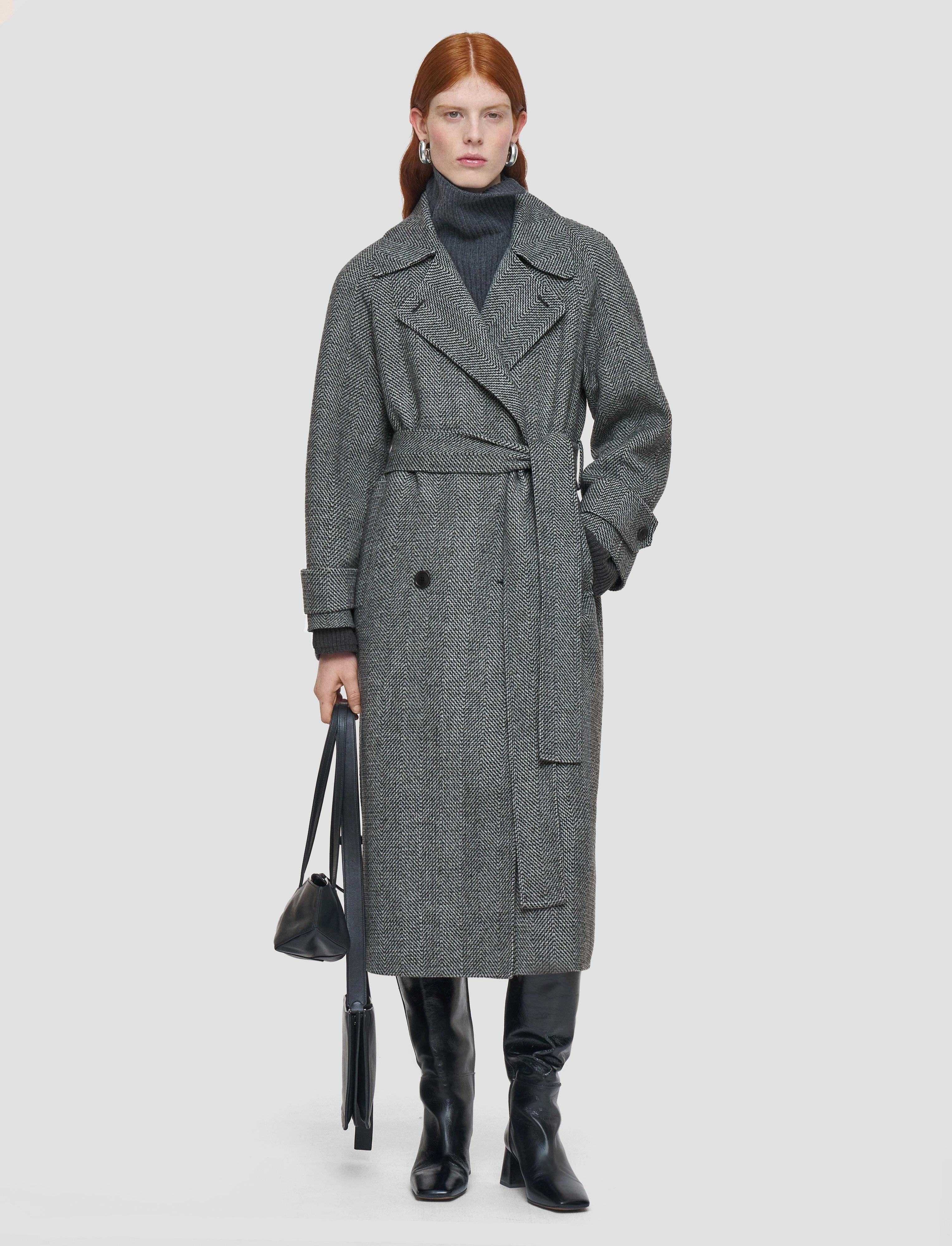 Navarre Linear Double Face Wool Coat Clean Minimal Look Everyday Active Style