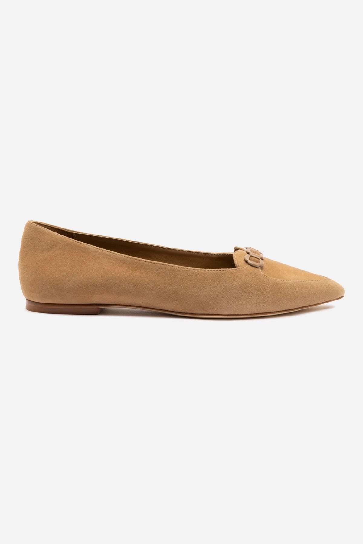 Audrey Flat In Hazelnut Suede Ultimate Comfort