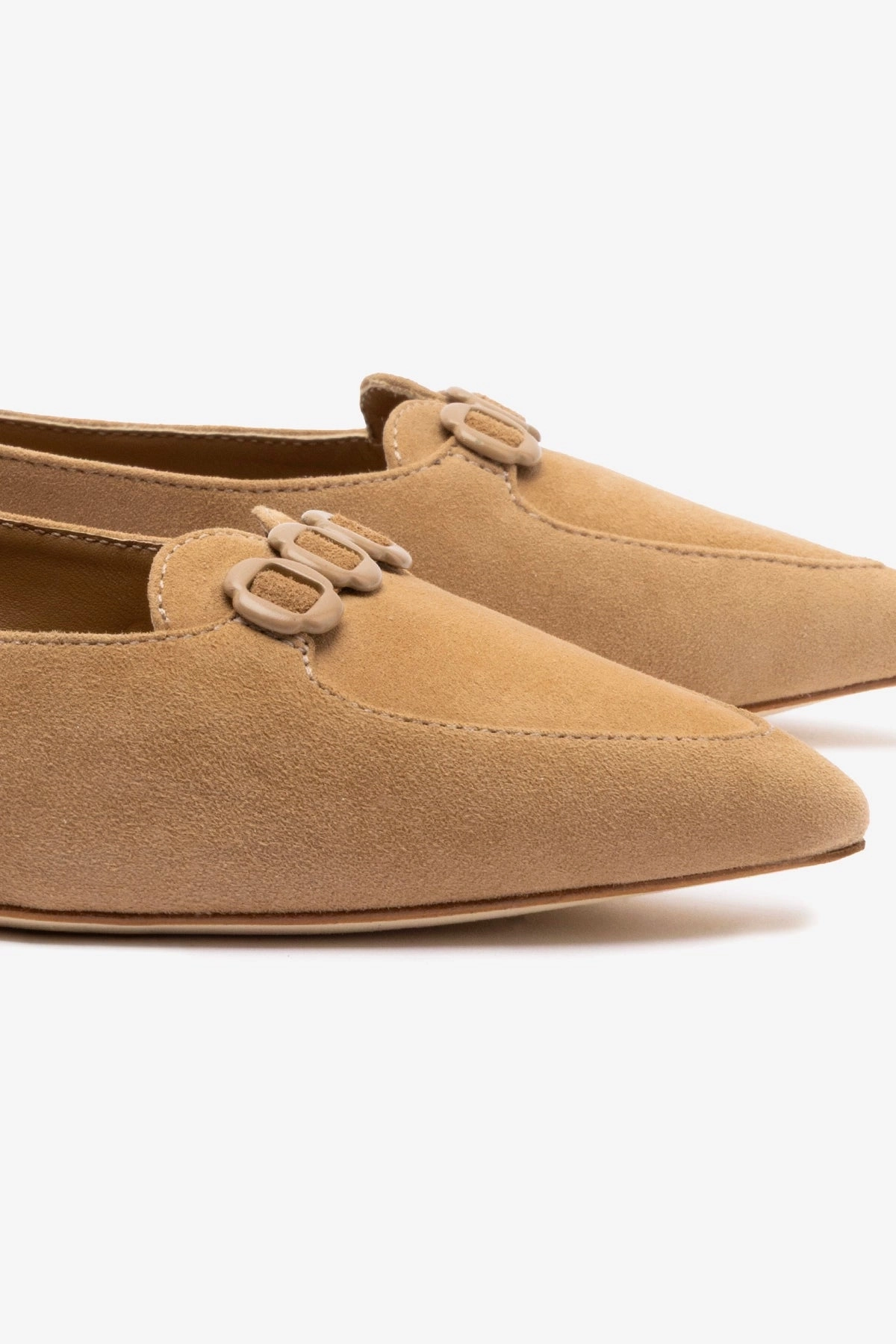 Audrey Flat In Hazelnut Suede supportive shoes Walkable Flats