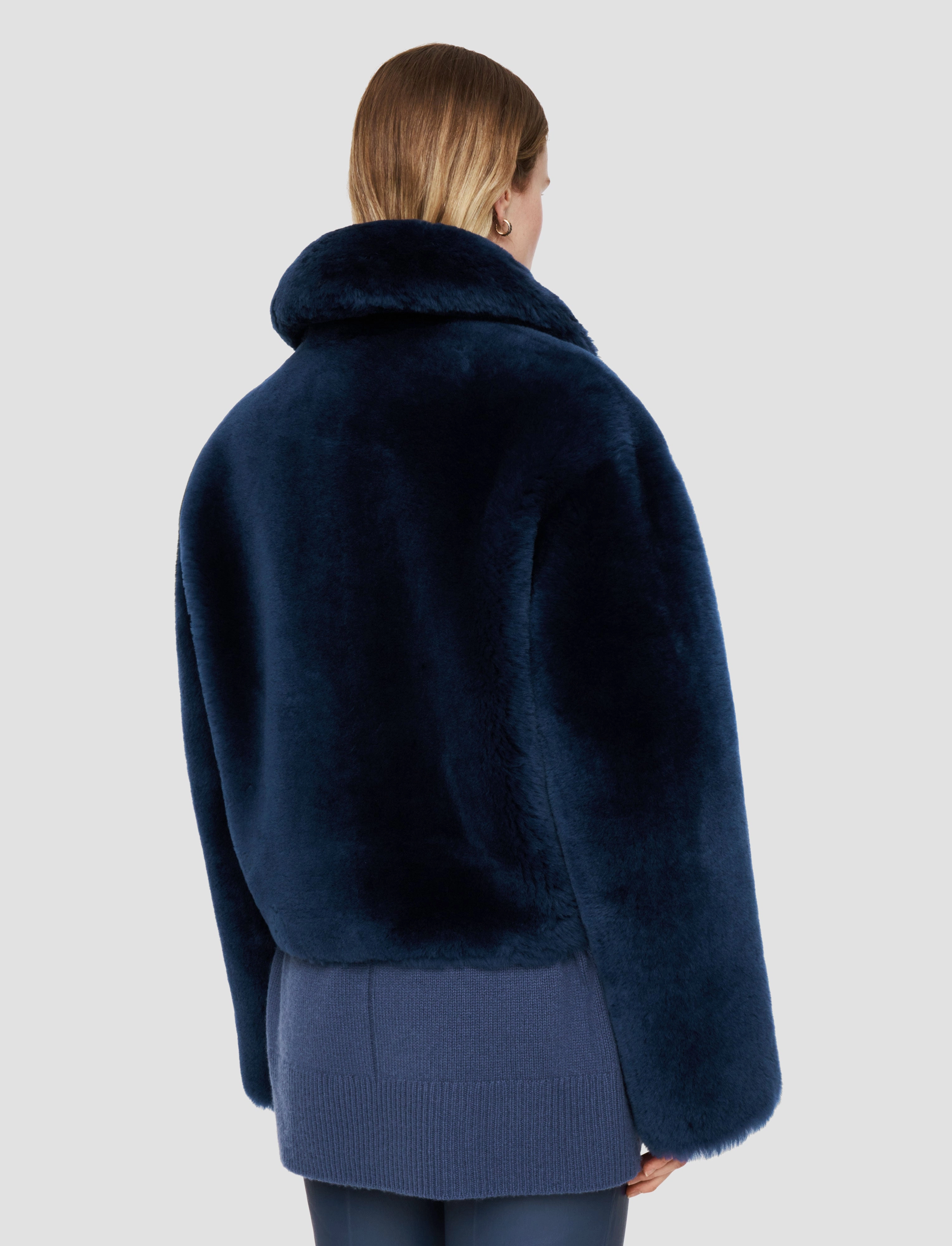 Alloway Reversible Shearling Jacket Convertible Collar Design