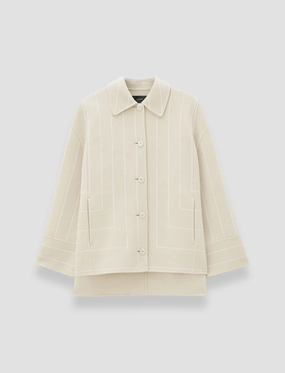 Adventure Layer muted shades Molitor Geometric Double Face Wool Coat