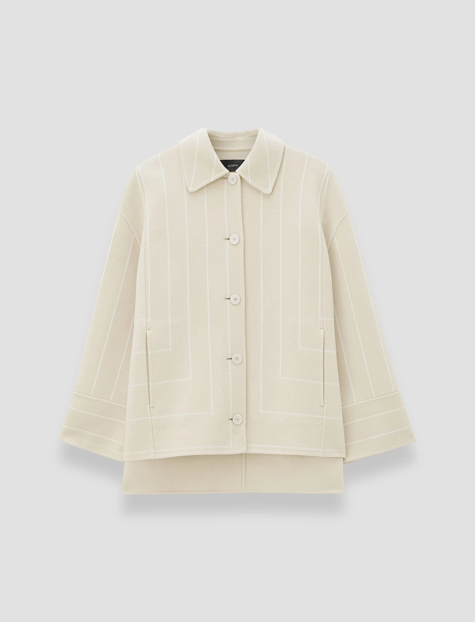 Adventure Layer muted shades Molitor Geometric Double Face Wool Coat