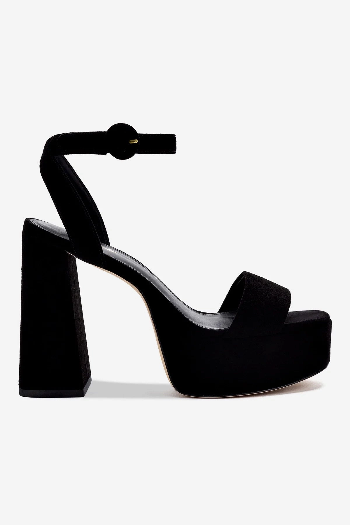 Dolly Sandal In Black Suede Soft Touch Slip On Style