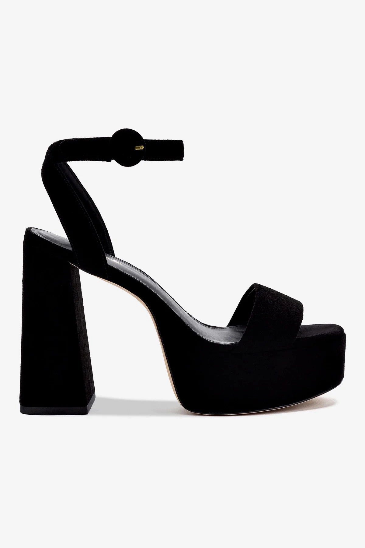 Dolly Sandal In Black Suede Footwear for All Heel Cup Stabilization